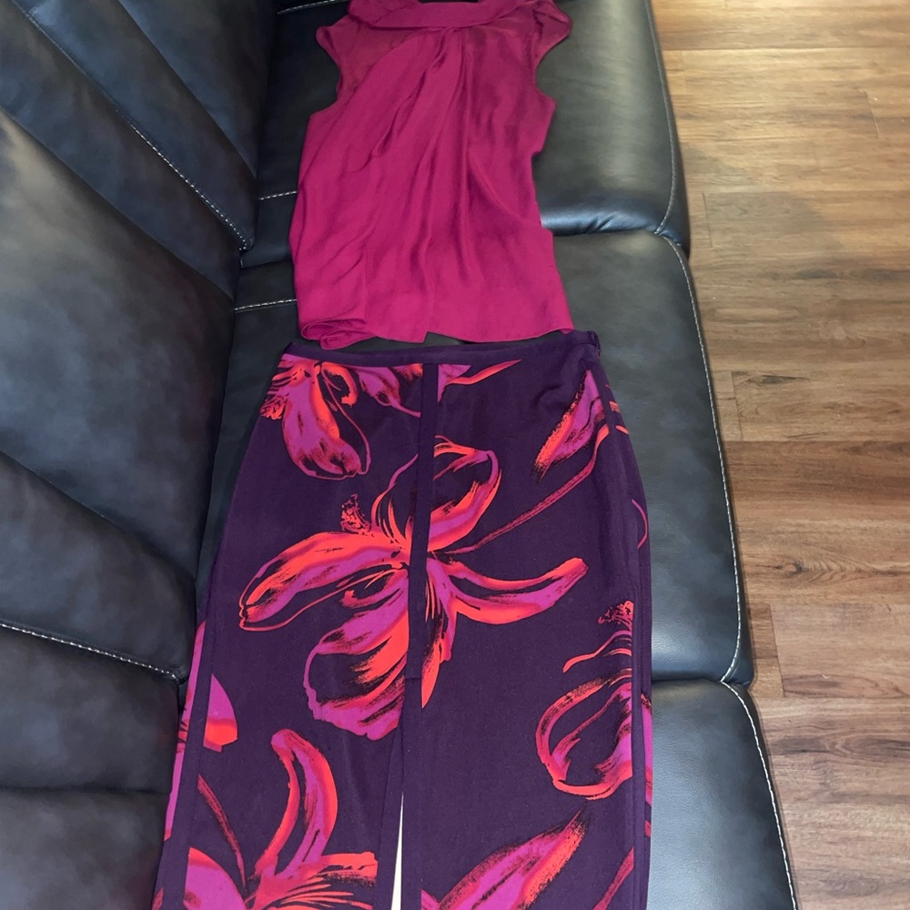 2 piece skirt and shirt